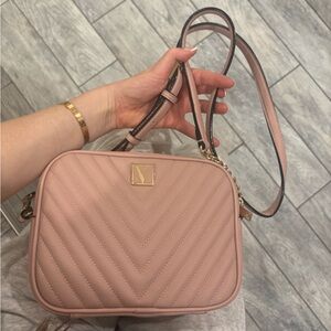 Victoria's Secret Blush Pink Quilted Crossbody Bag